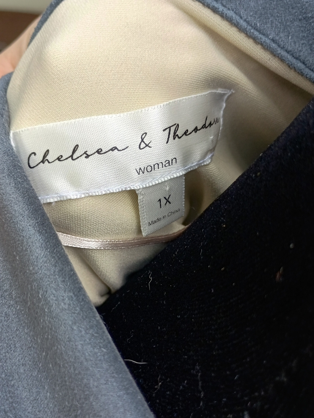 NWOT Chelsea & Theodore Gray Floral Draped Wrap_1X - Picture 6 of 7